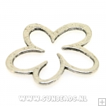 Metalen tussenstuk bloem 45mm (zilver)