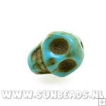Turquoise kraal skull 10mm (turquoise)