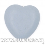 Houten hanger hart 50mm (blauw/grijs)