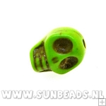 Turquoise kraal skull 10mm (groen)