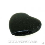 Halfedelsteen hartje 18mm (blue goldstone)