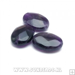 Halfedelsteen ovaal facet 16x13mm (amethyst)