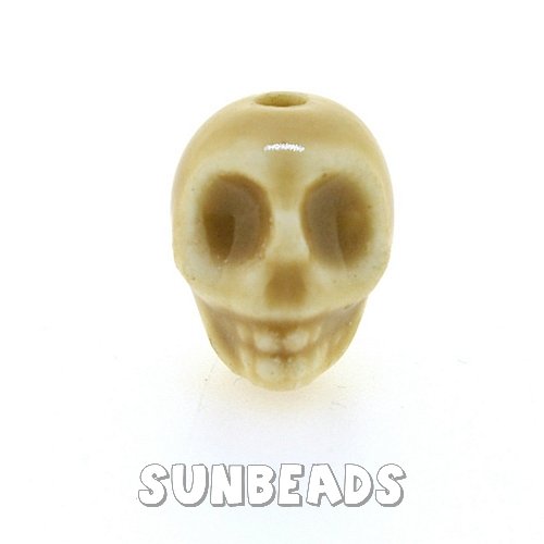 Keramiek kraal skull (beige) - Klik op de afbeelding om het venster te sluiten