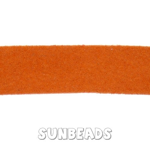 Suede veter plat 10mm (oranje) - Klik op de afbeelding om het venster te sluiten