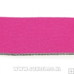 Plat PU leer 20mm (fuchsia)