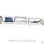 Facetkraal langwerpig 8x5mm (zilver/transparant)