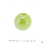 Glaskraal rond 4mm luster (lichtgroen)