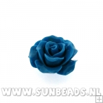 Acryl kraal roosje 18mm blauw