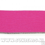 Plat PU leer 20mm (fuchsia)