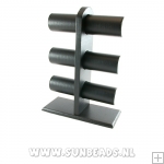 Armband standaard, staand, PU leer, zwart, 6 rollen Armband standaard, staand, PU leer, zwart, 6 rollen