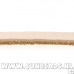 Natuurleer plat 6mm beige 5mtr