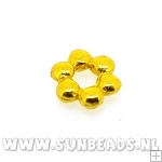 Metalen spacer bloem 8mm (goud)