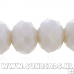 Facet kraal donut 8x6mm (lichtgrijs)