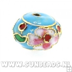 Cloisonne kraal donut 14x10mm