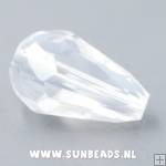 Facetkraal druppel 16x10mm (crystal)