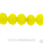 Facet kraal donut 6x4mm (geel)