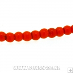 Turquoise kraal rond 3mm (oranje)