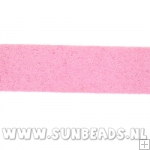 Suede veter plat 10mm (roze)