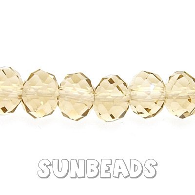 Facet kraal donut 8x6mm (champagne) - Klik op de afbeelding om het venster te sluiten