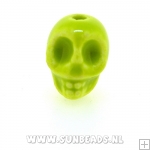 Keramiek kraal skull (lime)