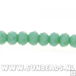 Facetkraal 4x3mm (zeegroen)