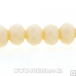 Facet kraal donut 6x4mm (offwhite)