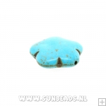Turquoise kraal bloem 18mm (turquoise)