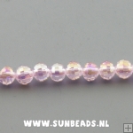 Facet kraal rond 6mm (roze)
