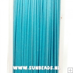 Gecoat staaldraad lichtblauw, 0.38mm