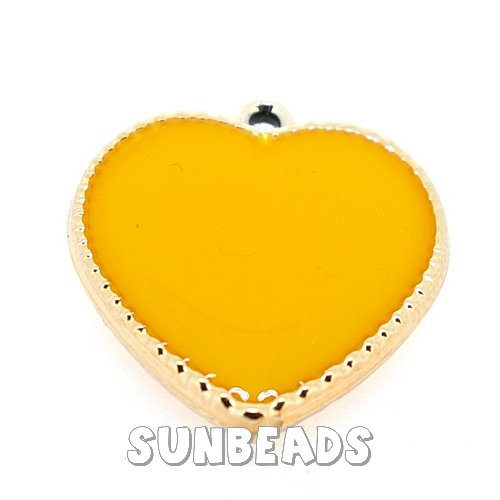 Kunststof hanger hart (geel) - Klik op de afbeelding om het venster te sluiten