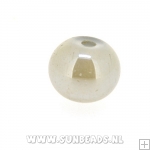 Glaskraal rond 4mm luster (grijs)