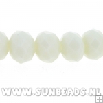 Facet kraal donut 6x4mm (licht olijf)