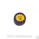 Fimo kraal rond plat 10mm (donkerblauw)