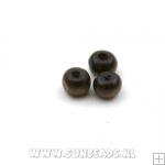 Houten kraal donut 6mm (bruin/grijs)