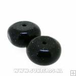 Halfedelsteen donut 12x6mm (blue goldstone)