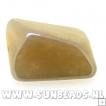 Glaskraal langwerpig 16x14mm luster (caramel)