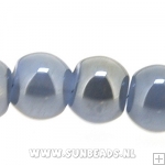 Glaskraal rond 6mm luster (blauw/paars)