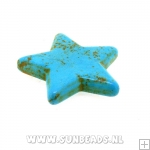 Turquoise kraal ster 40mm (turquoise)