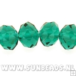 Facet kraal donut 8x6mm (zeegroen)