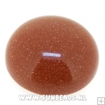 Plaksteen rond 14mm goldstone