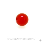 Halfedelsteen rond 6mm (rood)