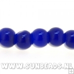 Glaskraal rond 4mm (donkerblauw)