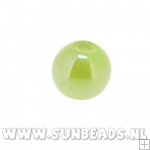 Glaskraal rond 8mm luster (groen)