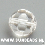 Facet kraal rond 12mm (crystal)