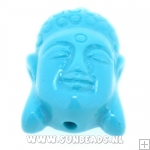 Resin kraal buddha 28mm (turquoise)