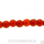 Turquoise kraal rond 4mm (oranje)