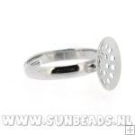 Metalen ring met gaatjes bakje (zilver)