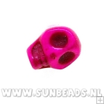 Turquoise kraal skull 10mm (roze)