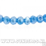 Facetkraal 4x3mm (blauw AB)