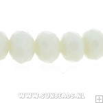 Facet kraal donut 6x4mm (licht olijf)